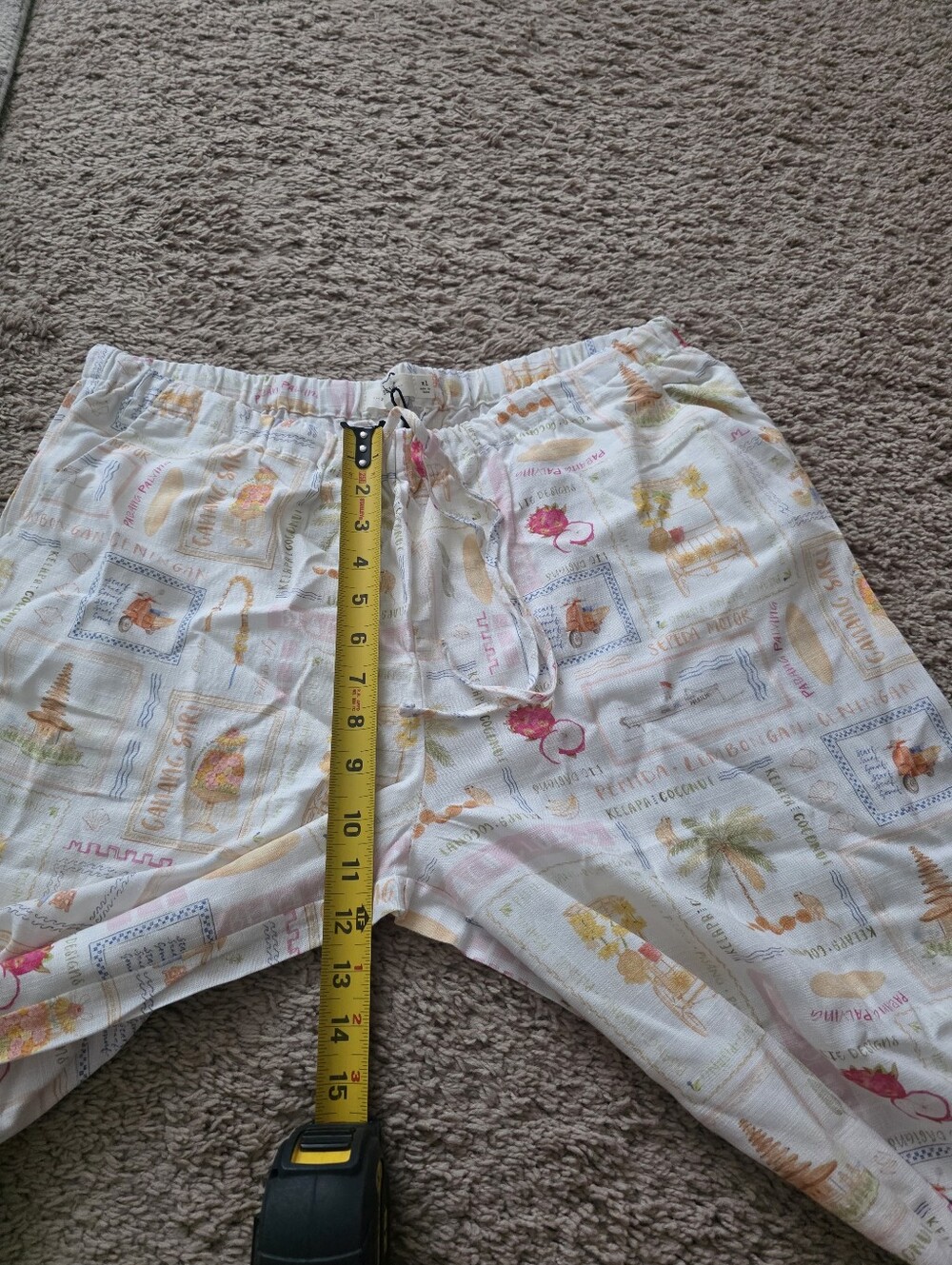 Linen Blend Vacay Tropical World Travel Wide Leg Pants Womens XL Suite 2393 Nwt - Picture 3 of 7